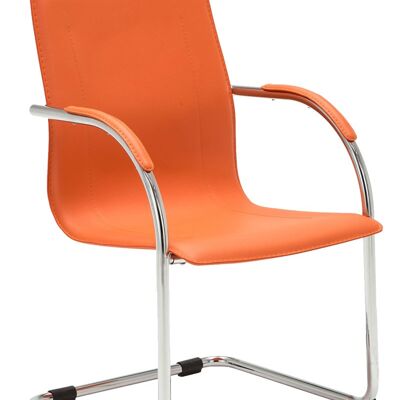 Pontoglio Bezoekersstoel Kunstleer Oranje 6x52cm