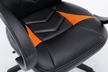 Belsito Chaise de Bureau Cuir Artificiel Orange 16x66cm 5