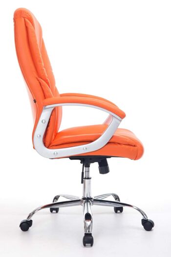 Farnete Chaise de Bureau Cuir Artificiel Orange 15x68cm 2