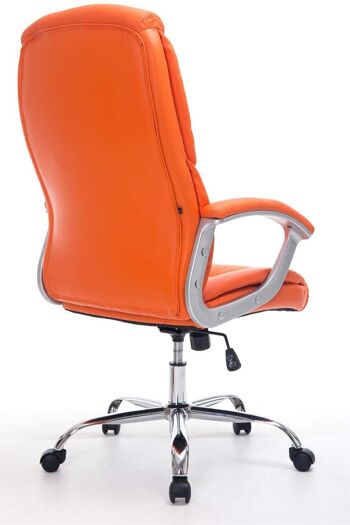 Farnete Chaise de Bureau Cuir Artificiel Orange 15x68cm 3