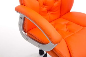 Farnete Chaise de Bureau Cuir Artificiel Orange 15x68cm 6