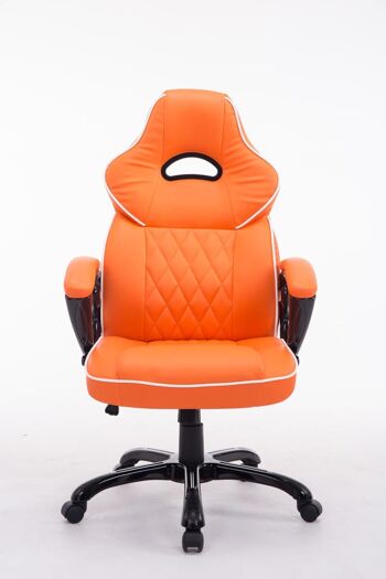 Cerasomma Chaise de Bureau Cuir Artificiel Orange 15x72cm 2