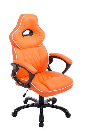 Cerasomma Chaise de Bureau Cuir Artificiel Orange 15x72cm 1