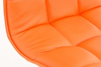 Fabriano Chaise de bureau Cuir artificiel Orange 9x57cm 2