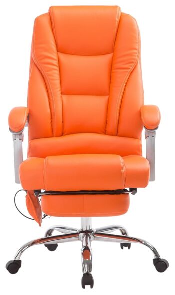 Stiore Chaise de Bureau Cuir Artificiel Orange 22x64cm 3