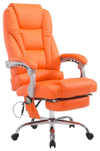 Stiore Chaise de Bureau Cuir Artificiel Orange 22x64cm 1