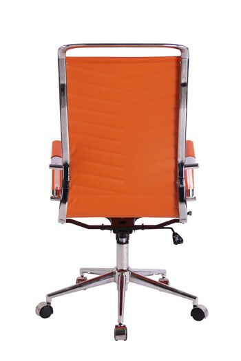 Ricciardo Chaise de Bureau Cuir Artificiel Orange 12x65cm 4