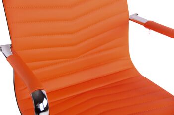 Ricciardo Chaise de Bureau Cuir Artificiel Orange 12x65cm 6