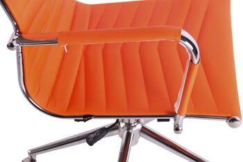 Ricciardo Chaise de Bureau Cuir Artificiel Orange 12x65cm 7