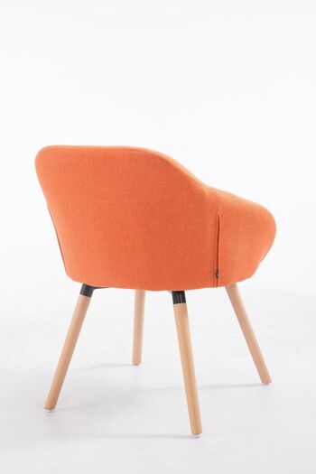 Aremogna Chaise de salle à manger Tissu Orange 10x61cm 3