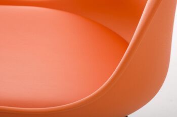 Terrazze Chaise de Salle à Manger Cuir Artificiel Orange 5x59cm 8