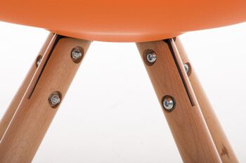 Terrazze Chaise de Salle à Manger Cuir Artificiel Orange 5x59cm 9