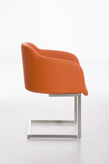 Chaise de Salle à Manger Formegan Cuir Artificiel Orange 10x46cm 2