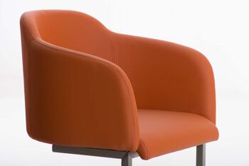 Chaise de Salle à Manger Formegan Cuir Artificiel Orange 10x46cm 3