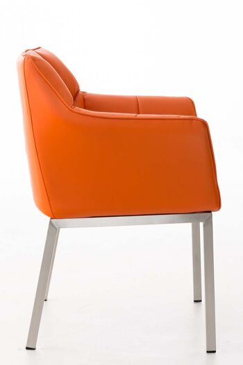 Chiorano Chaise de salle à manger Cuir artificiel Orange 13x63cm 3