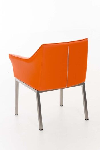 Chiorano Chaise de salle à manger Cuir artificiel Orange 13x63cm 4