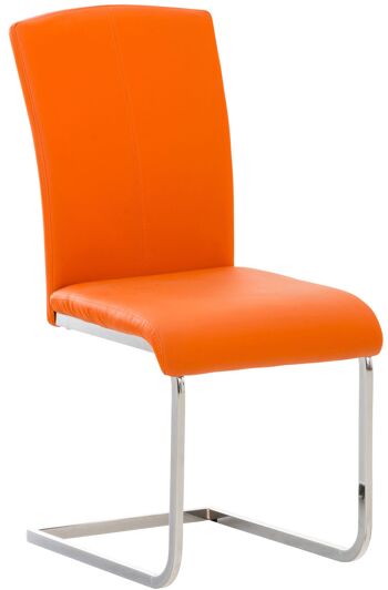 Colledoro Chaise de salle à manger Cuir artificiel Orange 6x57cm 1