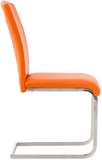 Colledoro Chaise de salle à manger Cuir artificiel Orange 6x57cm 2