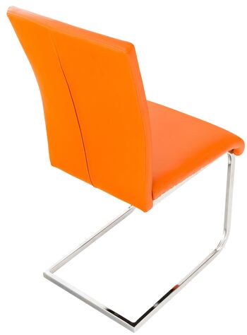 Colledoro Chaise de salle à manger Cuir artificiel Orange 6x57cm 3