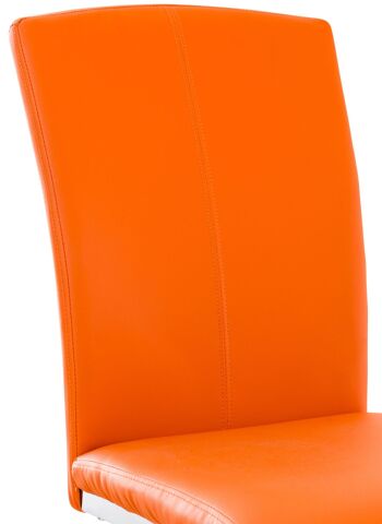 Colledoro Chaise de salle à manger Cuir artificiel Orange 6x57cm 4