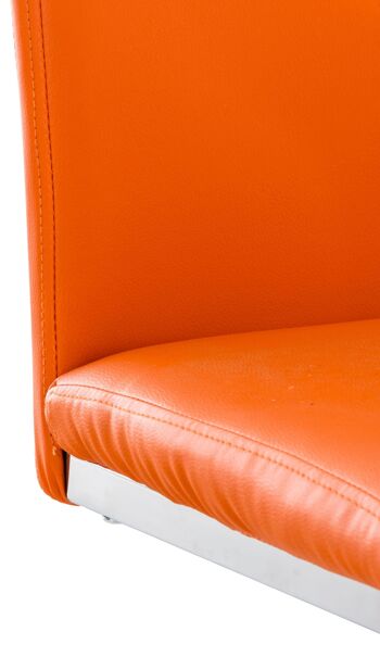 Colledoro Chaise de salle à manger Cuir artificiel Orange 6x57cm 5