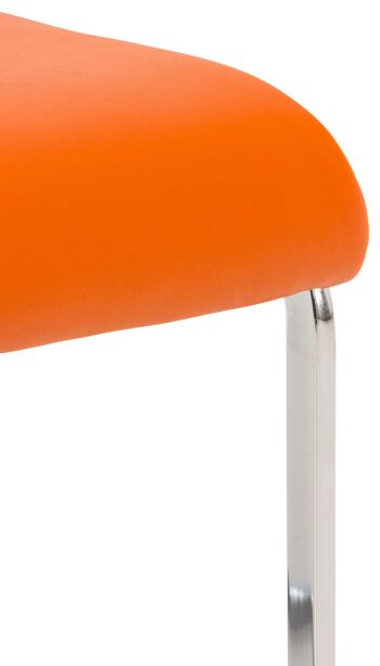 Colledoro Chaise de salle à manger Cuir artificiel Orange 6x57cm 6