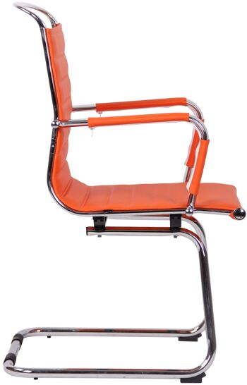 Campolato Chaise de salle à manger Cuir artificiel Orange 11x60cm 3