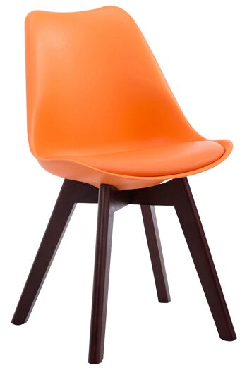 Falmenta Chaise de Salle à Manger Cuir Artificiel Orange 6x41.5cm 3