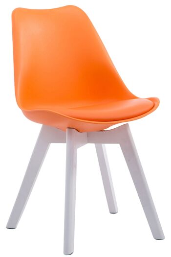 Corniglia Chaise de salle à manger Cuir artificiel Orange 6x41.5cm 1