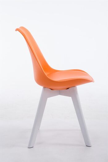 Corniglia Chaise de salle à manger Cuir artificiel Orange 6x41.5cm 3