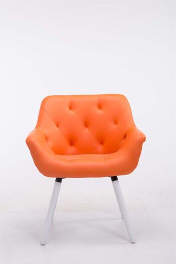 Giavenale Chaise de salle à manger Cuir artificiel Orange 12x60cm 2