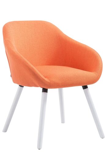 Piavon Chaise de salle à manger Tissu Orange 10x61cm 1