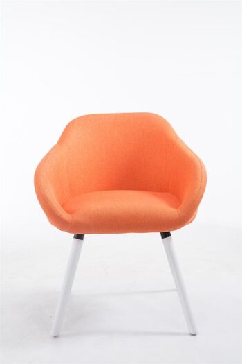 Piavon Chaise de salle à manger Tissu Orange 10x61cm 2