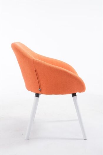 Piavon Chaise de salle à manger Tissu Orange 10x61cm 3