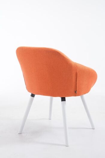 Piavon Chaise de salle à manger Tissu Orange 10x61cm 4