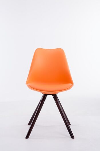 Cerea Chaise de salle à manger Cuir artificiel Orange 6x56cm 2