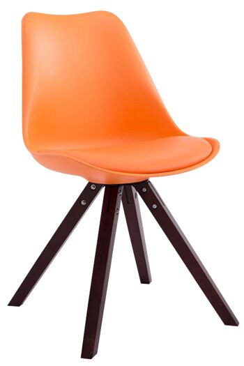 Murazzano Chaise de salle à manger Cuir artificiel Orange 6x55.5cm 2