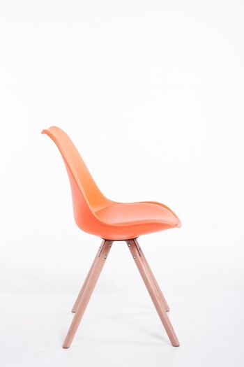 Settimo Chaise de salle à manger Cuir artificiel Orange 6x56cm 2