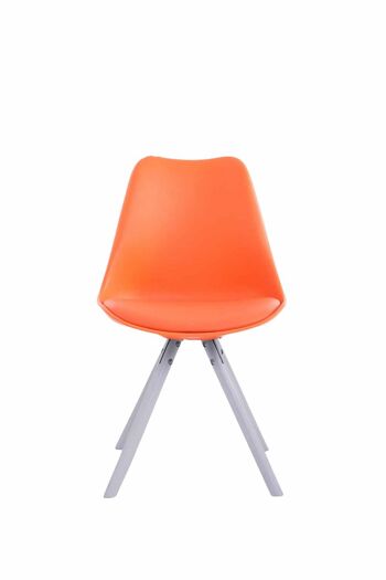 Cagnani Chaise de salle à manger Cuir artificiel Orange 6x56cm