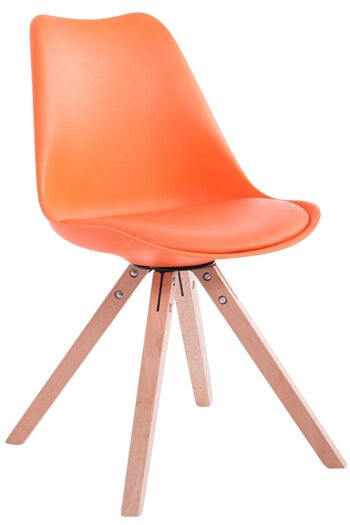 Frangarto Chaise de salle à manger Cuir artificiel Orange 6x55.5cm 1