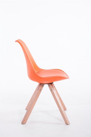 Frangarto Chaise de salle à manger Cuir artificiel Orange 6x55.5cm 2