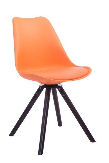 Bellocchi Chaise de Salle à Manger Cuir Artificiel Orange 6x56cm 1