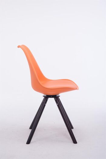 Bellocchi Chaise de Salle à Manger Cuir Artificiel Orange 6x56cm 2