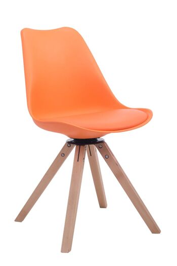 Avigliano Chaise de salle à manger Cuir artificiel Orange 6x56cm 1