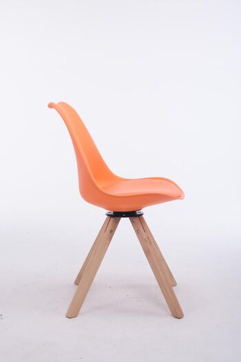 Avigliano Chaise de salle à manger Cuir artificiel Orange 6x56cm 2
