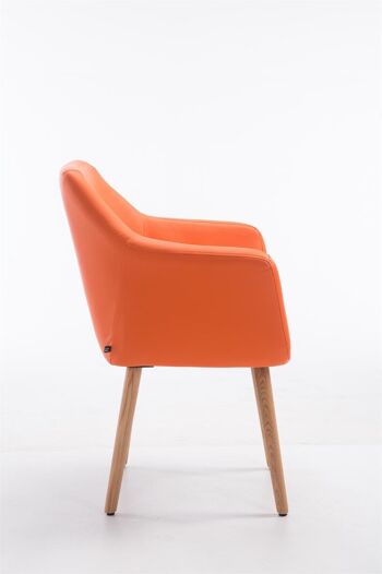 Coluonni Chaise de salle à manger Cuir artificiel Orange 10x57.5cm 2