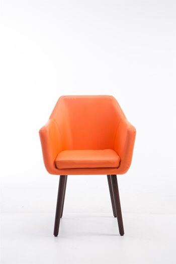 Amandola Chaise de salle à manger Cuir artificiel Orange 10x57.5cm 1