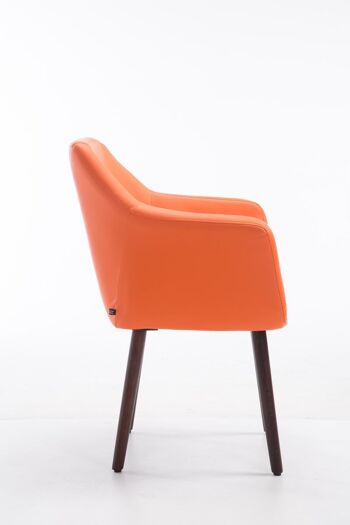 Amandola Chaise de salle à manger Cuir artificiel Orange 10x57.5cm 3