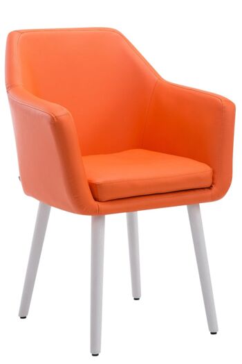 Arvier Chaise de salle à manger Cuir artificiel Orange 10x57.5cm