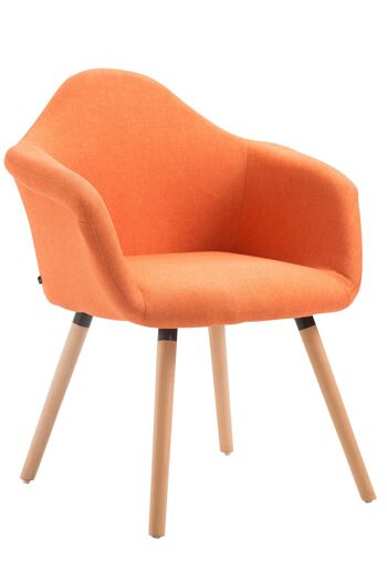 Villaurea Chaise de salle à manger Tissu Orange 9x61cm 1